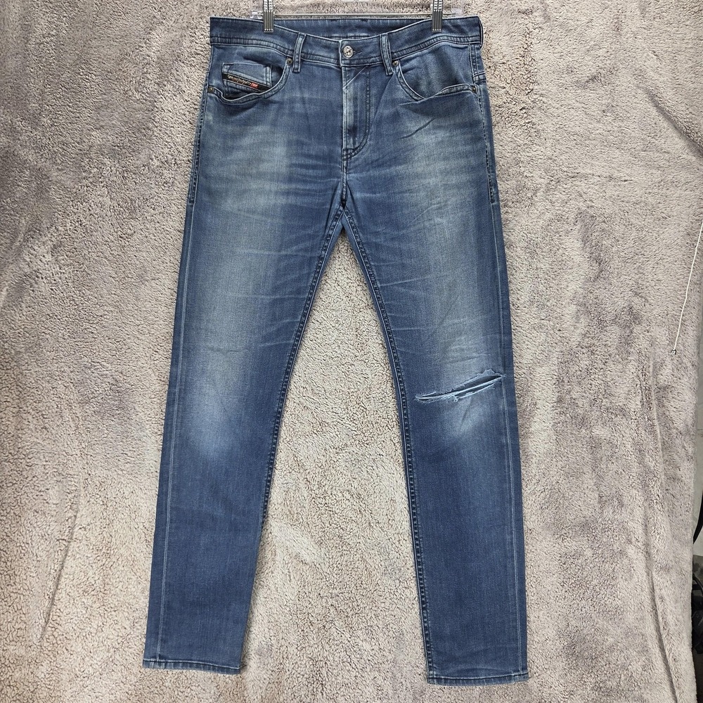 Diesel Jeans Mens 32x34 Blue Thommer Slim Skinny Zip Fly Stretch 069SF